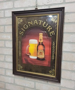 lot 1592 image: Stroh Signature Beer Mirror - 21 x 16