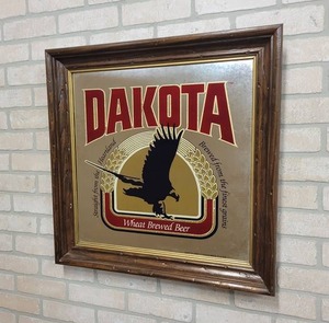 lot 1593 image: Dakota Wheat Brewed Beer Mirror - 24 x 24