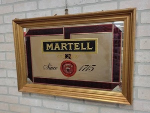 lot 1595 image: Martell Cognac Bar Mirror - 30 x 20