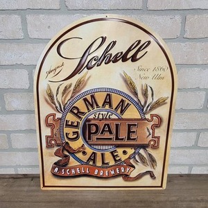 lot 1609 image: Schells Brewery Embossed Metal Sign German Pale Ale (20 x 15.5)