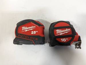 lot 746 image: Set of Two Milwaukee Measuring Tapes