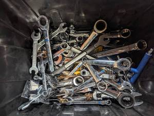 lot 772 image: Bin of Wrenches
