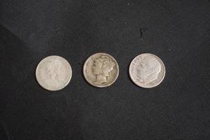 Roosevelt Dime, Mercury Dime, Canadian Dime