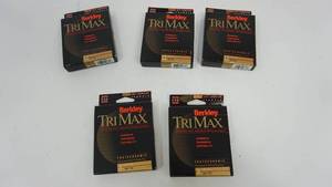 Three Berkley Tri Max Fishing Line-12 lb. Tested-140 Yds--Two Berkley Tri Max Fishing Line-8 lb. Tested-180 Yds.