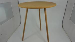 Three  Legged Unfinished Wood Table---20 Round  x  25 12 Tall