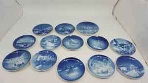 Set of Thirteen 1970s B & G Copenhagen Denmark Plates