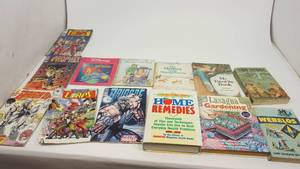 Assorted Book Lot Including Five Comic Books