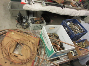 lot 353 image: COPPER, BRASS AND  STEEL PLUMBING FITTINGS AND MORE