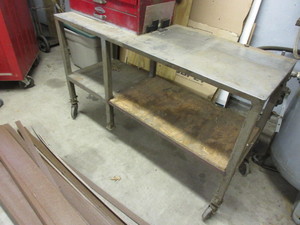 lot 393 image: ROLLING WORK TABLE