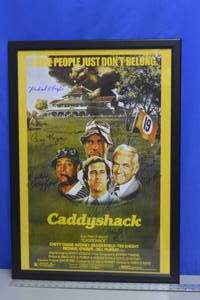lot 5 image: Autographed from Main Cast Caddy Shack Movie Poster with Certificate of Authentication