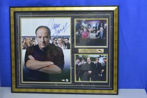 lot 11 image: The Sopranos Autographed 16x20 photo framed Steiner COA James Gandolfini Signed with Certificate of Authentication