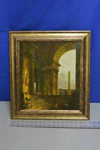 lot 16 image: The Obelisk by Hubert Robert