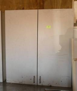 lot 7 image: 2 door laminate wall cabinet - 36 wide, 40 tall, 13 deep