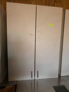 lot 9 image: 2 door laminate wall cabinet - 36 wide, 40 tall, 13 deep