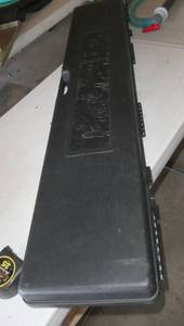 lot 40 image: Black plastic gun case with padding 47-12 long x 10 wide