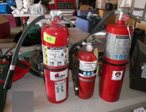 lot 49 image: 3 fire extinguishers