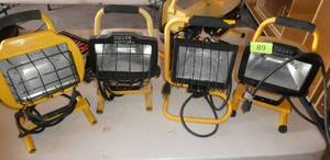lot 89 image: 4 portable halogen work lights