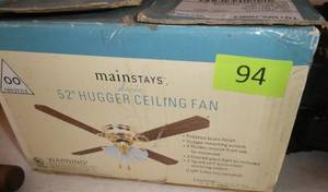 lot 94 image: Mainstay hugger ceiling fan 52