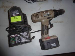 lot 130 image: drill and charger untested