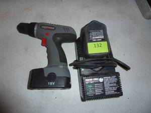 lot 132 image: drill and charger untested