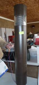 lot 160 image: Appears to be 7 new in box Commercial Bollard-style column lights for a walkway plus one used one