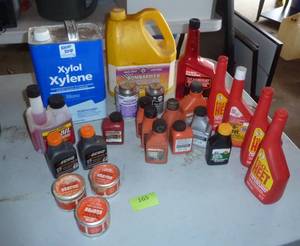 lot 165 image: group of oils and chemicals