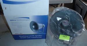 lot 167 image: New weatherproof PA Speaker