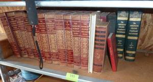 lot 193 image: Shelf with encyclopedia and dictionarys