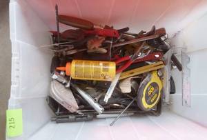 lot 215 image: tote full of tools