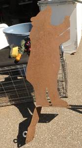 lot 244 image: Metal bear 40 x 16