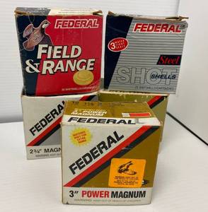 lot 27 image: 5 Boxes Of Federal 12 Guage Shotgun Shells
