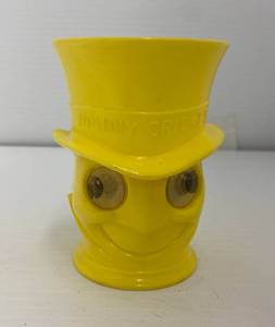 lot 34 image: 1960s Jimmy The Cricket Plastic Drinking Cup with Lenticular Eyes