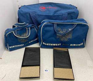 lot 40 image: Vintage Northwest Airlines Travel Bags and Vintage Passport Holders