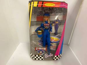 lot 65 image: Vintage Barbie Collector Edition 50th Anniversary Nascar In Original Box