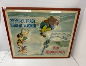 lot 72 image: Vintage 1956 Paramount Movie Poster  The Mountain  Spencer Tracy & Robert Wagner