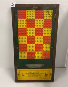 lot 2 image: Vintage Punch Board Gambling Game