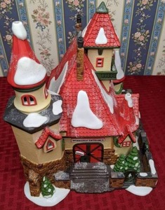 lot 97 image: Department 56 Heritage Village Collection North Pole Series Route 1, North Pole, Home of Mr. & Mrs. Claus, 1996