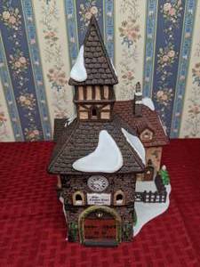 lot 150 image: Department 56 Dickens Village Series The Olde Camden Town Church The Christmas Carol Revisited