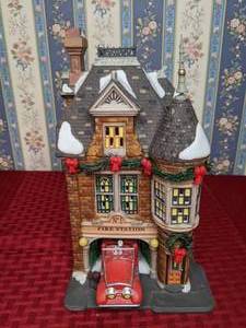 lot 148 image: Department 56 Main Street Memories Fire Station No. 1
