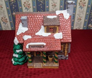 lot 147 image: Department 56 The Original Snow Village Pinewood Log Cabin