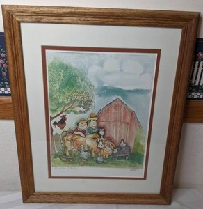 lot 115 image: Signed and Professionally Framed Artwork All in the Family by Don Nedobeck