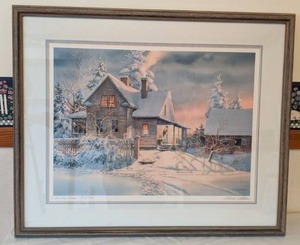 lot 101 image: Framed Fine Art Print Country Doctor Numbered and Signed by Artist Charles Peterson