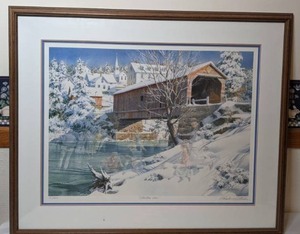 lot 102 image: Framed Fine Art Print Skaters Ice Numbered and Signed by Artist Charles Peterson