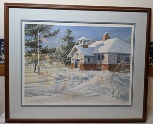 lot 103 image: Framed Fine Art Print Fresh Snow Numbered and Signed by Artist Charles Peterson