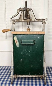 lot 67 image: Large Antique Metal Butter Churn