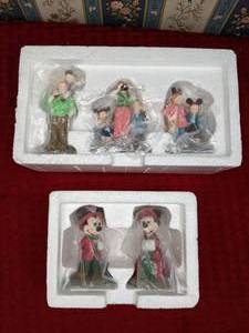 lot 234 image: Vintage Department 56 Heritage Village Collection, Disney Parks Village Series Disney Parks Family & Mickey & Minnie