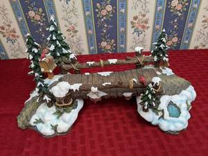 lot 218 image: Vintage Department 56 Heritage Village Collection Mill Creek Wooden Bridge