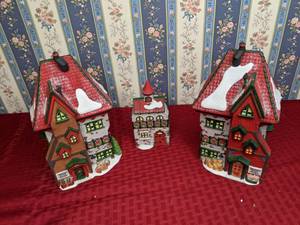lot 204 image: Vintage Department 56 Heritage Village Collection North Pole Dolls & Santas Bear Works