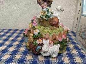 lot 319 image: Collection of Adorable Music Boxes Hummel, Noahs Ark, Potter, Etc. 