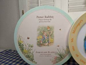 lot 322 image: Set of Pottery Barn Kids Peter Rabbit Plate Set